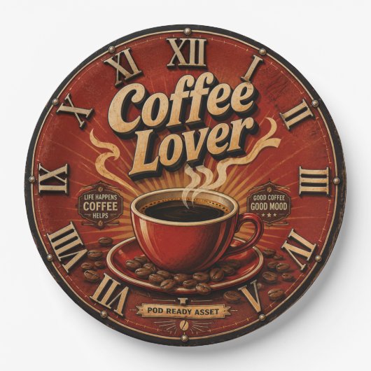 Coffee Lover  Papieren Bordje (Voorkant)