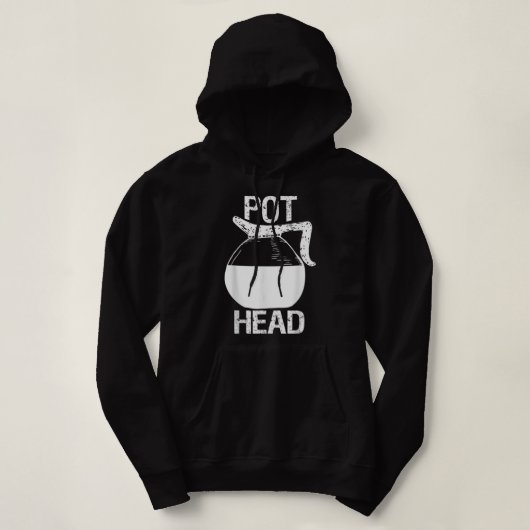 Coffee Lover Pot Head Hoodie (Design voorkant)