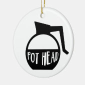 Coffee Lover Pot Head Keramisch Ornament (Links)