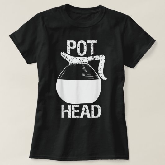 Coffee Lover Pot Head T-shirt (Design voorkant)