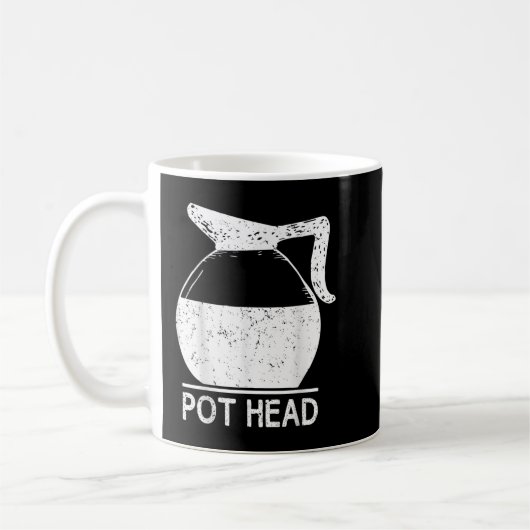 Coffee Lover Pot Head TShirt  Koffiemok (Links)