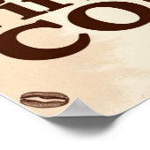 Coffee Lover Quote poster stoomwervelingen (Hoek)