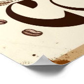 Coffee Lover Quote poster stoomwervelingen (Hoek)