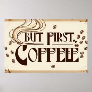 Coffee Lover Quote poster stoomwervelingen