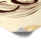 Coffee Lover Quote poster stoomwervelingen (Hoek)