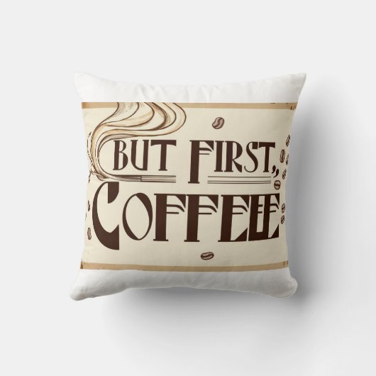 Coffee Lover Quote poster stoomwervelingen Kussen (Achterkant)