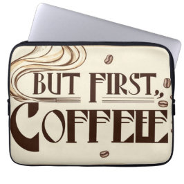 Coffee Lover Quote poster stoomwervelingen Laptop Sleeve