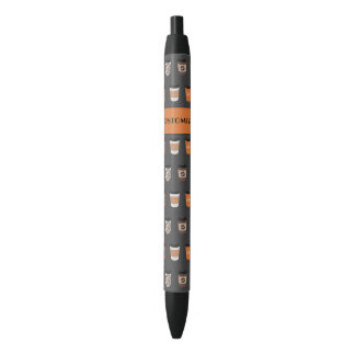 Coffee Lover Retro Tan Brown Zwarte Inkt Pen