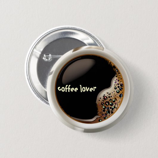 Coffee Lover Ronde Button 5,7 Cm (Voorkant /achterkant)