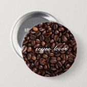 Coffee lover ronde button 7,6 cm (Voorkant /achterkant)