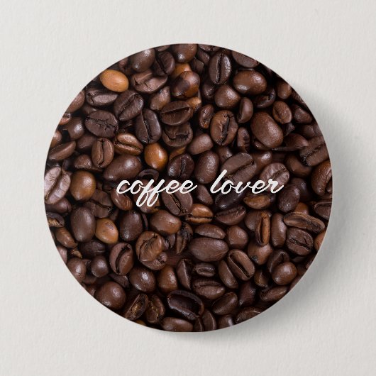 Coffee lover ronde button 7,6 cm (Voorkant)