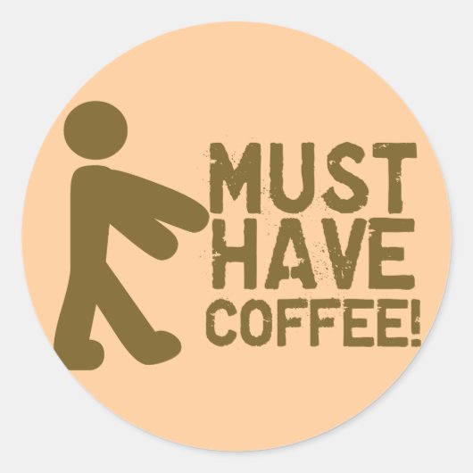 Coffee Lover Ronde Sticker (Voorkant)