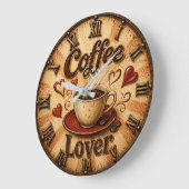 Coffee Lover Rustic Farmhouse Coffee Cup Grote Klok (Hoek)