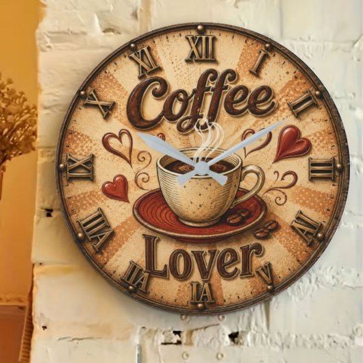 Coffee Lover Rustic Farmhouse Coffee Cup Grote Klok