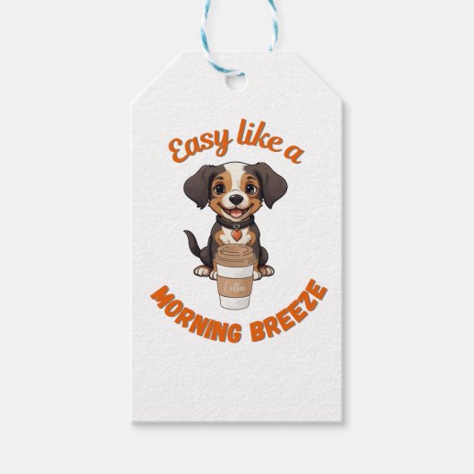 Coffee Lover’s Morning – Schattige Poster voor hon Cadeaulabel (Voorkant)