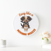 Coffee Lover’s Morning – Schattige Poster voor hon Grote Klok (Huis)