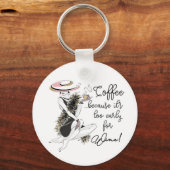 Coffee Lover Sleutelhanger (Achterkant)