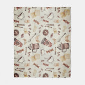Coffee Lover ThMED Fleece Deken (Voorkant)