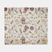 Coffee Lover ThMED Fleece Deken (Voorkant (Horizontaal))