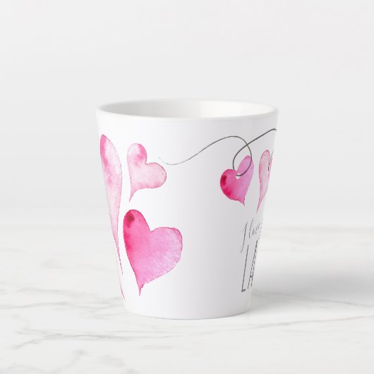 Coffee Lover Valentijnsdag Gift Hearts Mok (Voorkant)