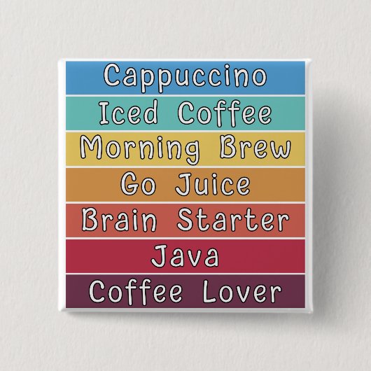 Coffee Lover Vierkante Button 5,1 Cm (Voorkant)