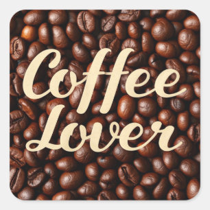 Coffee Lover Vierkante Sticker