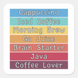 Coffee Lover Vierkante Sticker