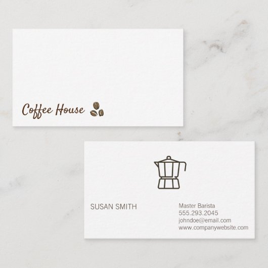 Coffee Lover Visitekaartje (Voorkant / Achterkant)