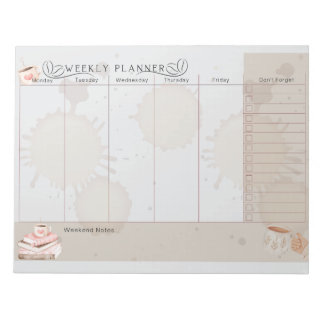 Coffee lover Weekly planner Notitieblok