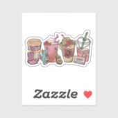 Coffee Lover Western Cowboy Thema Sticker (Vel)