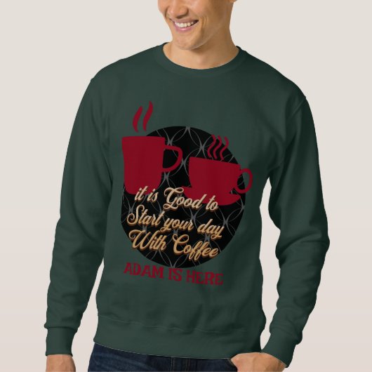 COFFEE LOVERS AANGEPASTE NAAM AANPASSEN TRUI (Voorkant)