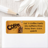 Coffee Lover's adreslabel van RoseWrites Etiket (Insitu)