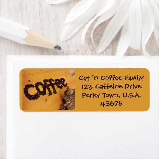 Coffee Lover's adreslabel van RoseWrites Etiket (Insitu)