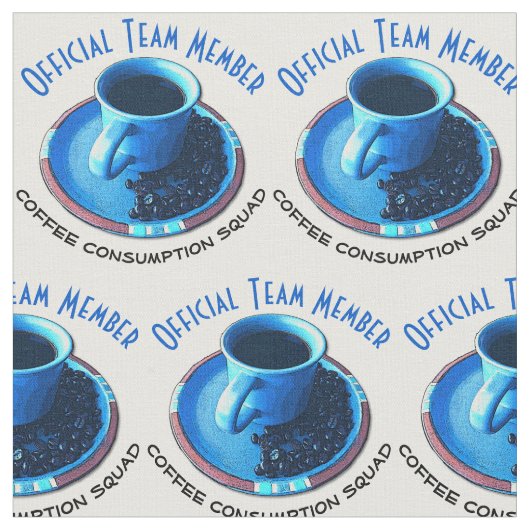Coffee Lovers Beans Cup Team Member Design Stof (Close Up)