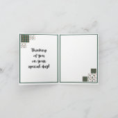 Coffee lovers' birthday squares kaart (Binnen)