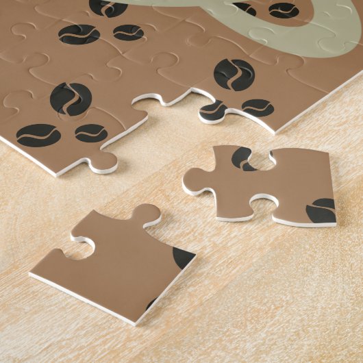 Coffee Lovers Cappuccino Coffee Bean Cup Legpuzzel (Zijkant)