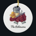 Coffee Lover's Christmas Cheer Foto Keramisch Ornament<br><div class="desc">Cool kerst foto ornament voor koffieliefhebbers.</div>