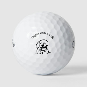 'Coffee Lovers Club' Speelse Hond Grappige Huisdie Golfballen
