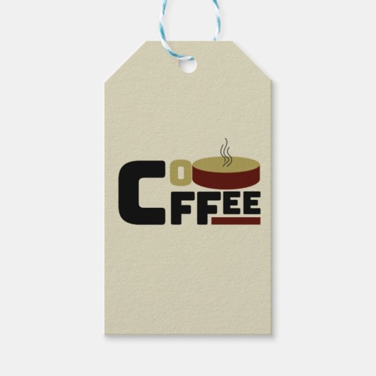 "Coffee Lover's Club" T-shirt Cadeaulabel (Voorkant)