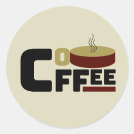 "Coffee Lover's Club" T-shirt Ronde Sticker