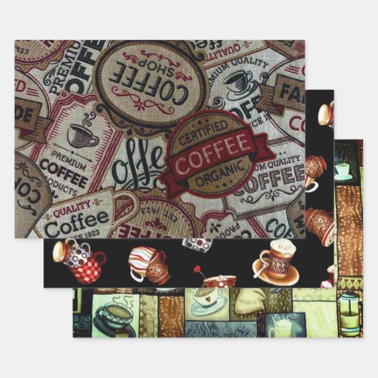 Coffee Lovers Collectie Inpakpapier Vel (Set)
