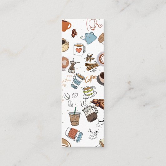 Coffee Lover's Delight Bladwijzer Belkaart Contactkaartje (Voorkant)