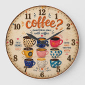 Coffee Lovers Grote Klok (Voorkant)