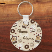 Coffee Lovers Home Sweet Home Sleutelhanger (Voorkant)