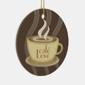 Coffee Lovers Keramisch Ornament (Rechts)