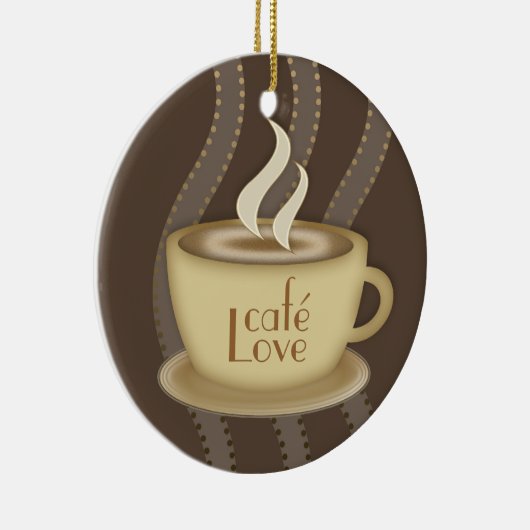 Coffee Lovers Keramisch Ornament (Rechts)