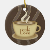 Coffee Lovers Keramisch Ornament (Voorkant)