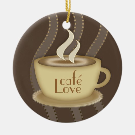 Coffee Lovers Keramisch Ornament (Voorkant)