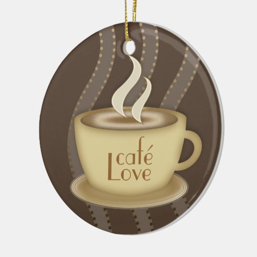 Coffee Lovers Keramisch Ornament (Links)
