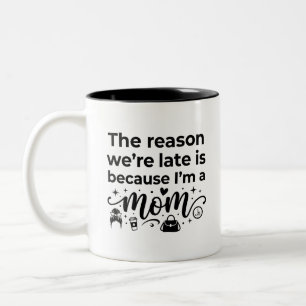 Coffee Lovers Leven Quote 11oz Tweekleurige Mok